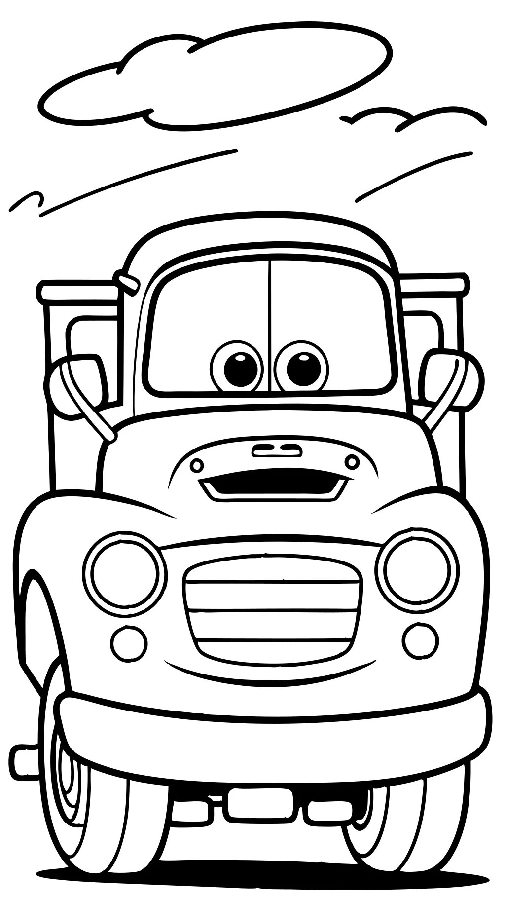 mater from cars coloring pages